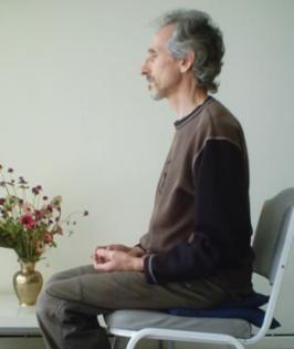 meditation in a chair